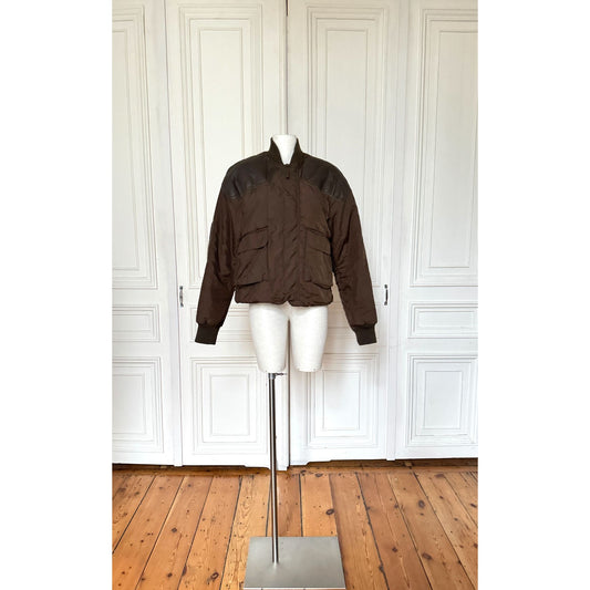 1990s Brown Bomber / Corset Jacket