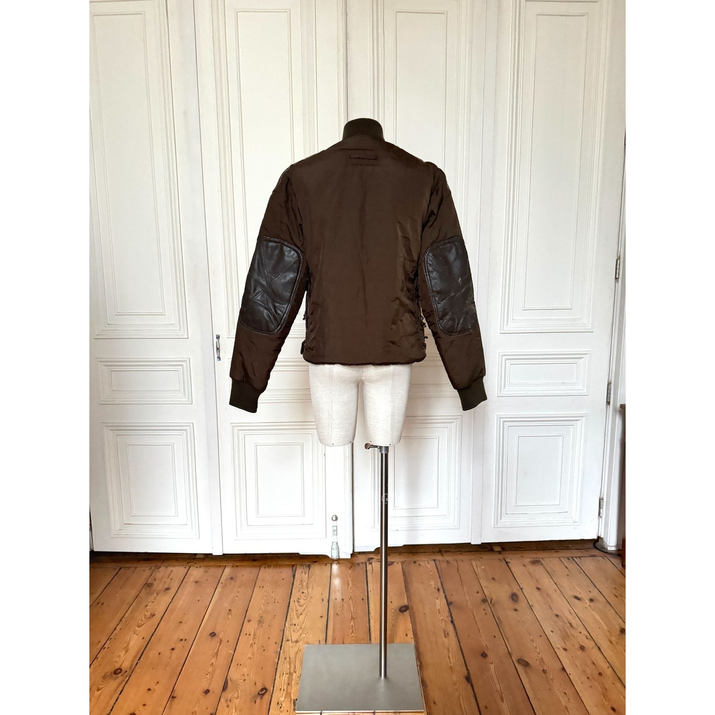 1990s Brown Bomber / Corset Jacket