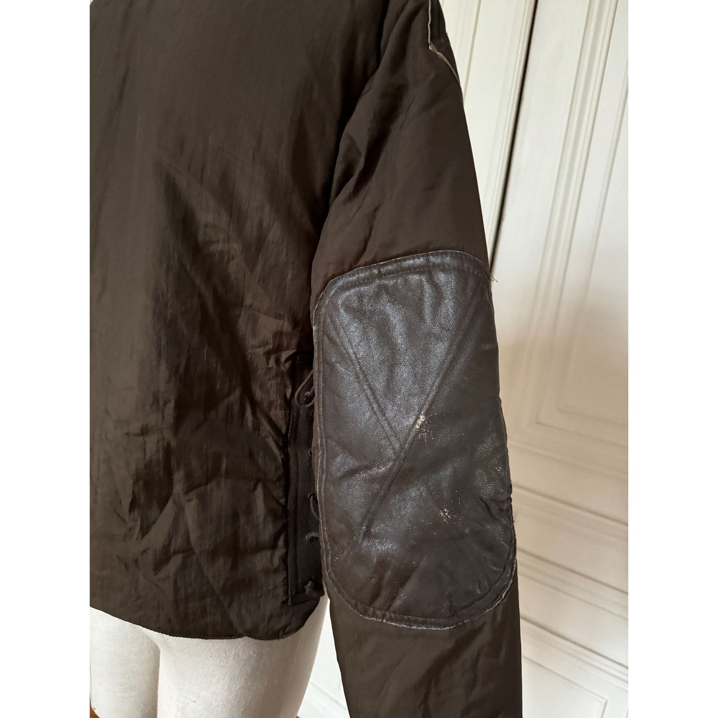 1990s Brown Bomber / Corset Jacket