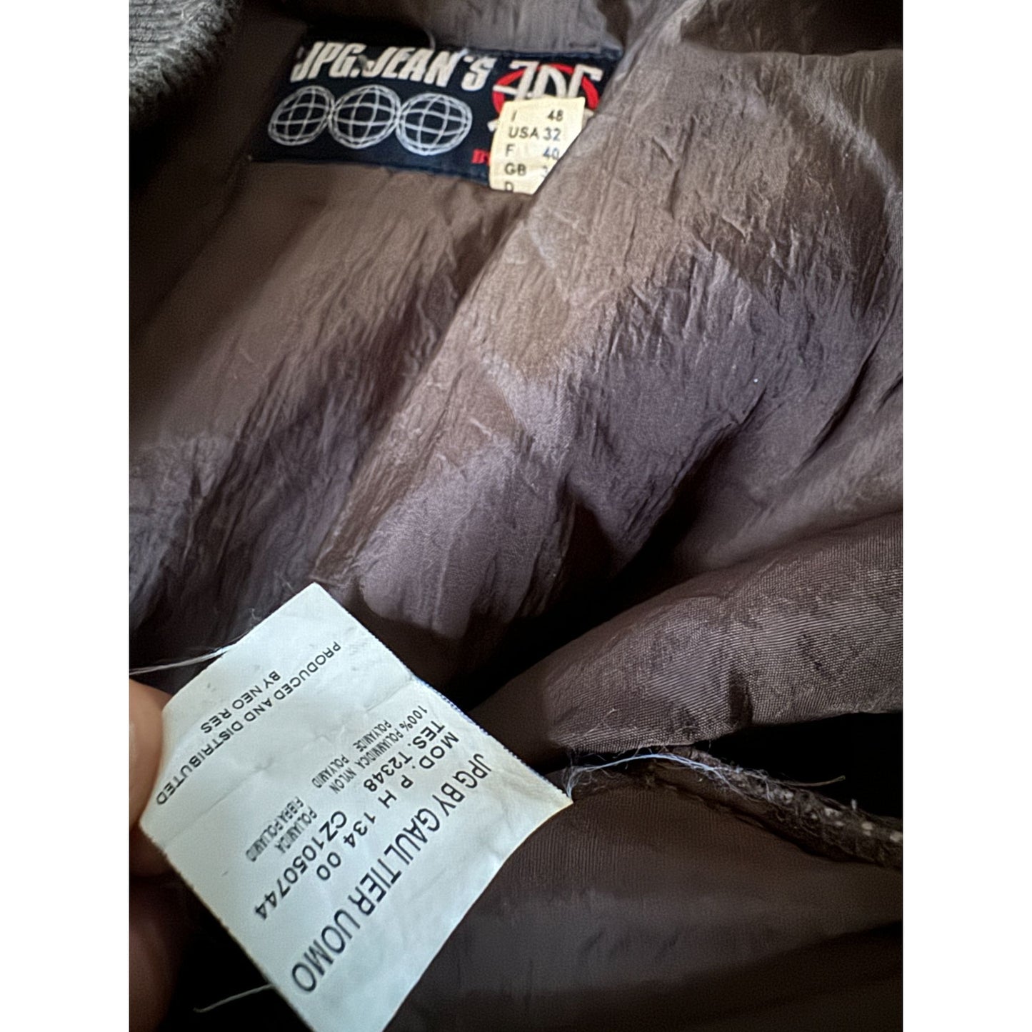 1990s Brown Bomber / Corset Jacket