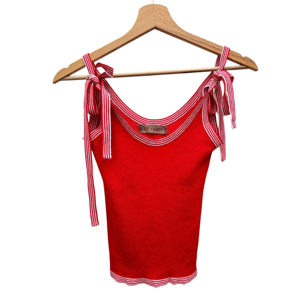 Vintage Red Tank Knitted Top