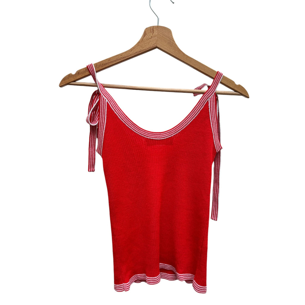 Vintage Red Tank Knitted Top