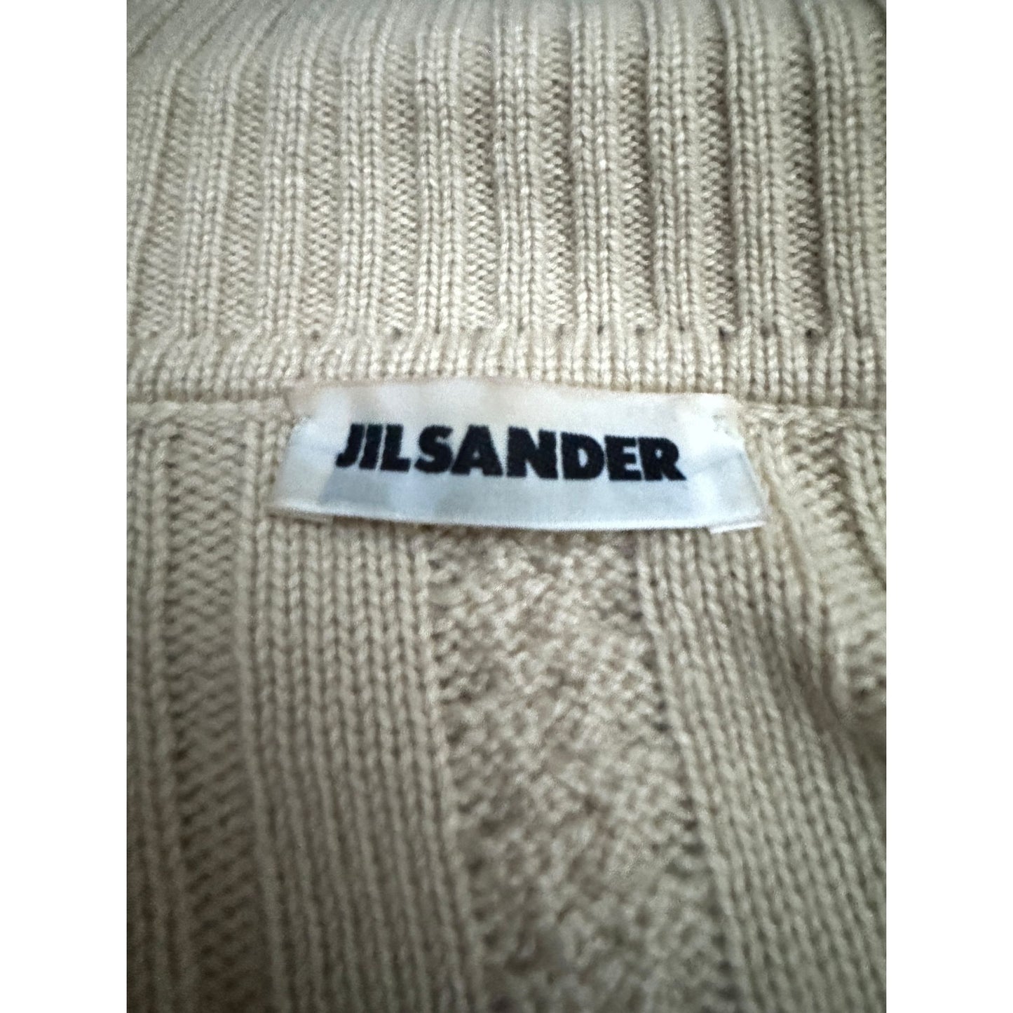 Beige Cashmere Cable Knit Cardigan Size 38 fits S