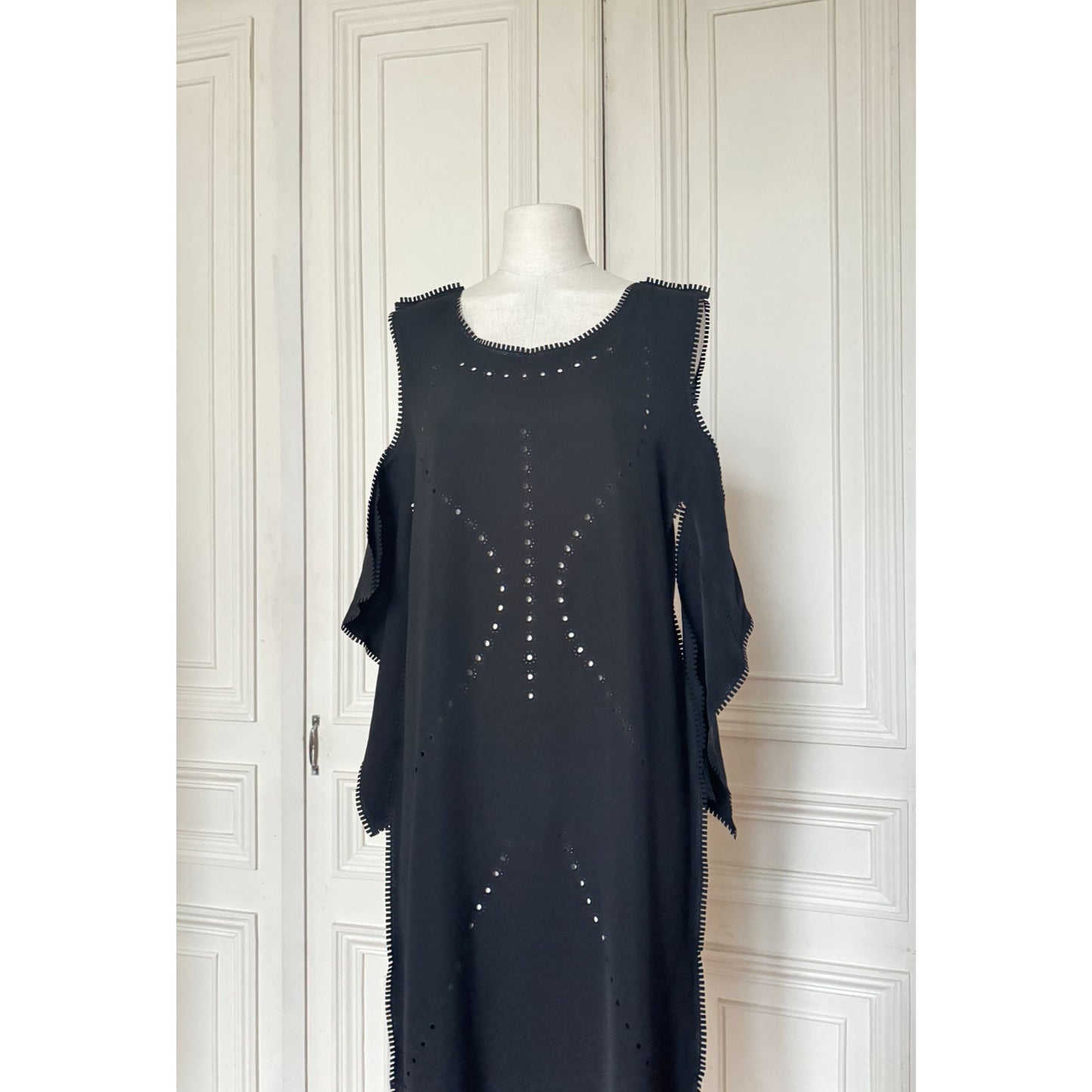 Cut Off Black Dress