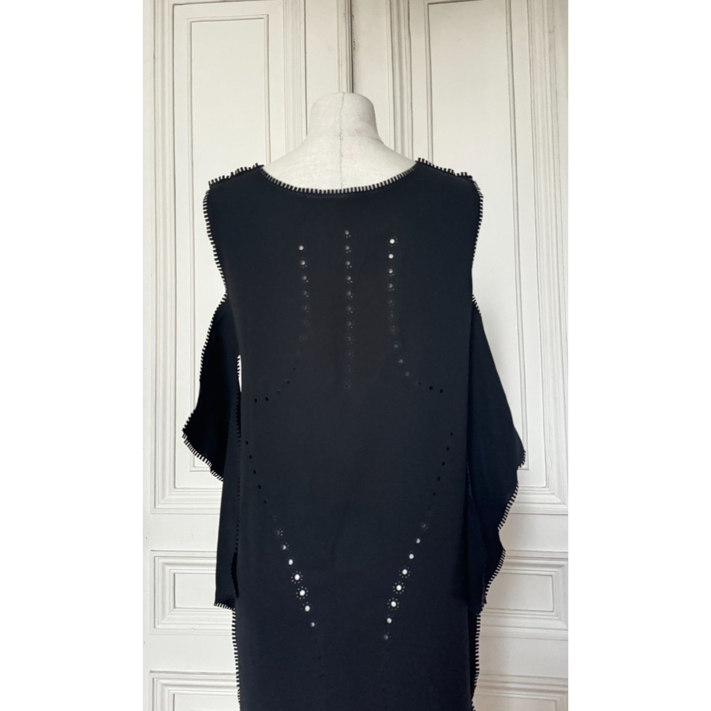 Cut Off Black Dress