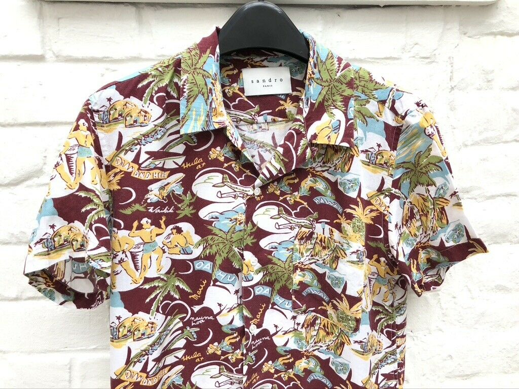 Sandro HAWAIIAN SHIRT Size XS