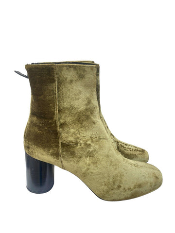 Gold Velvet / Corduroy Boots