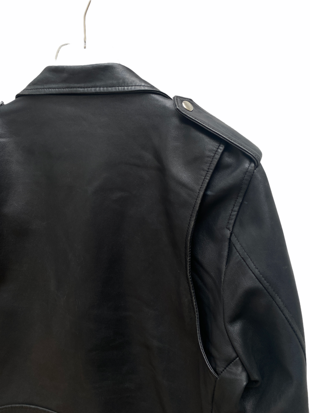 « Thrasher »  Black Biker Leather Jacket  