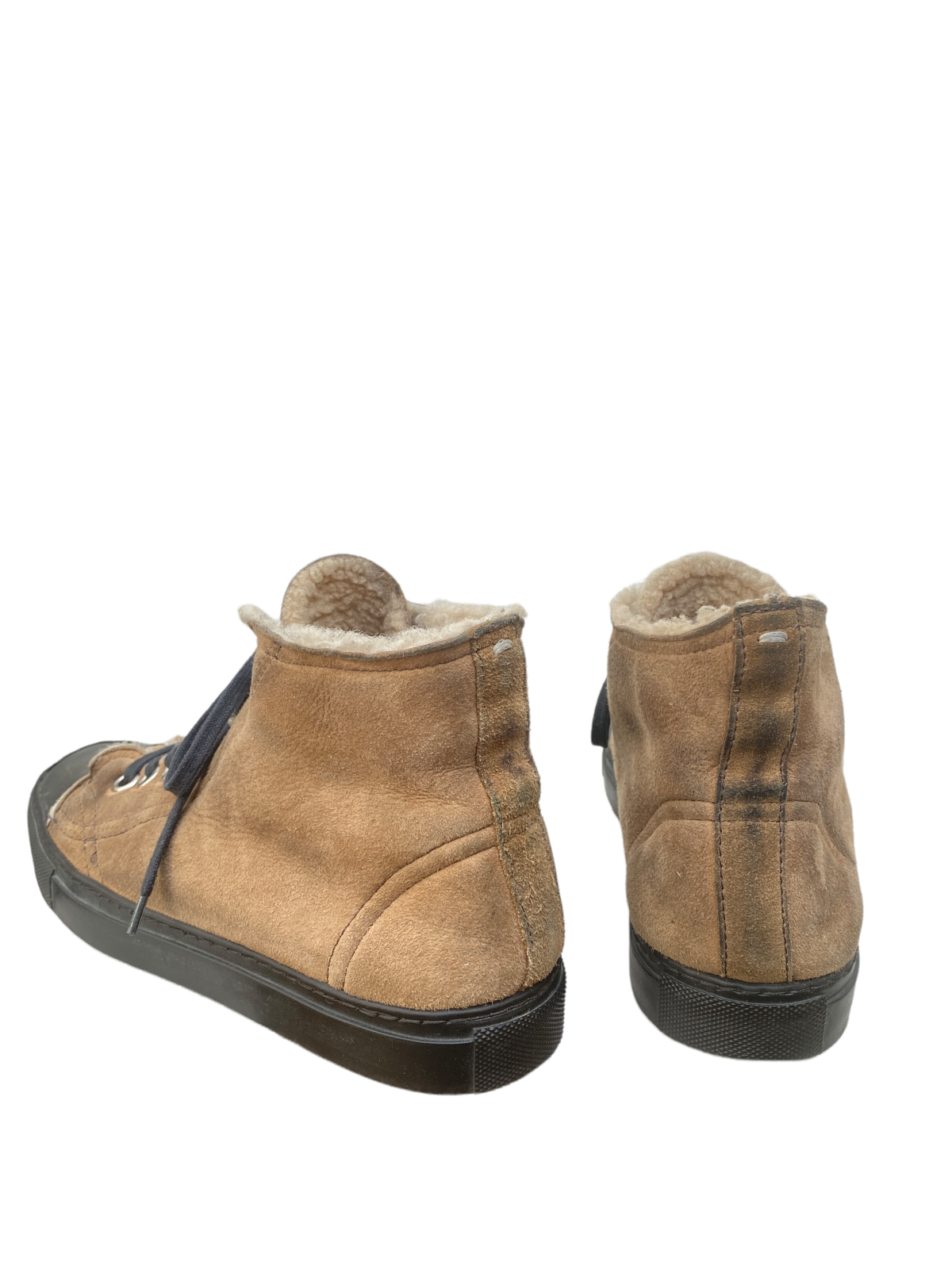 Brown Shearling Converse Sneakers