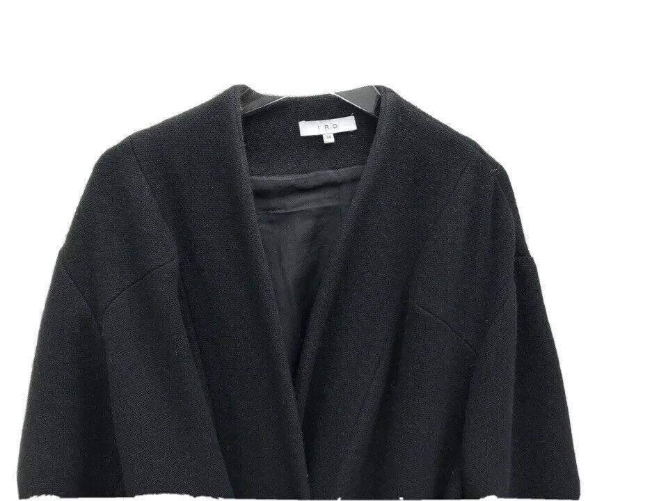 IRO Oversize Heavy Black Wool Raina Long Coat Size S / M