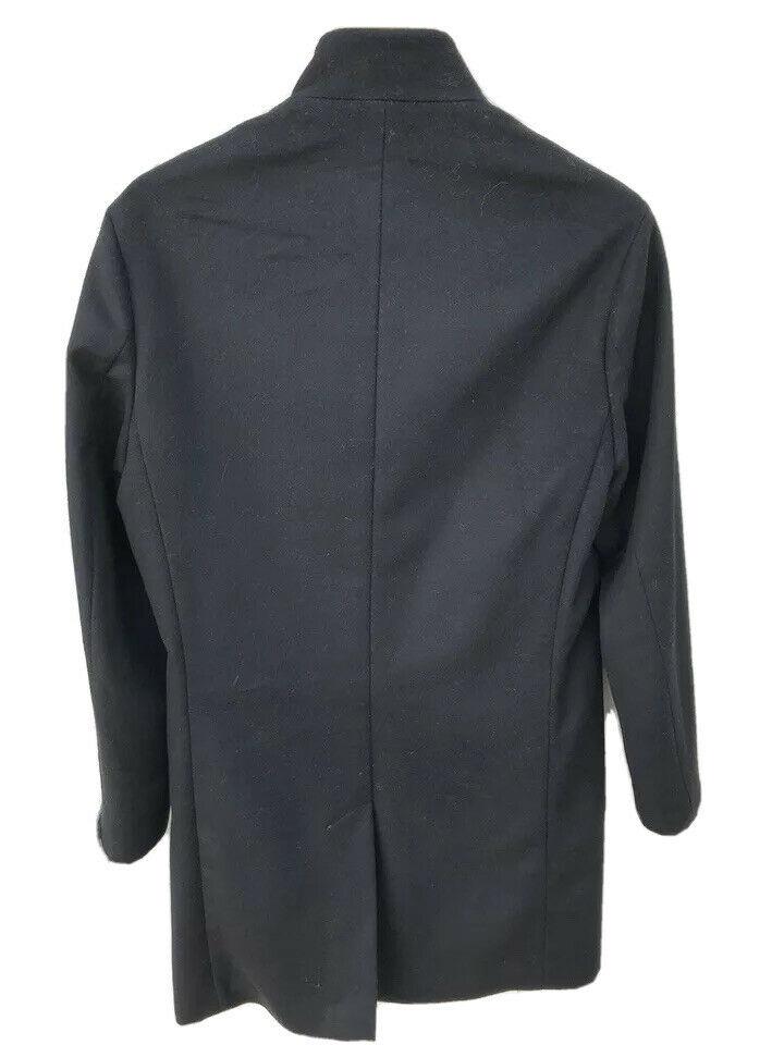 The Kooples Black Wool Coat Mid-season Jacket Size S