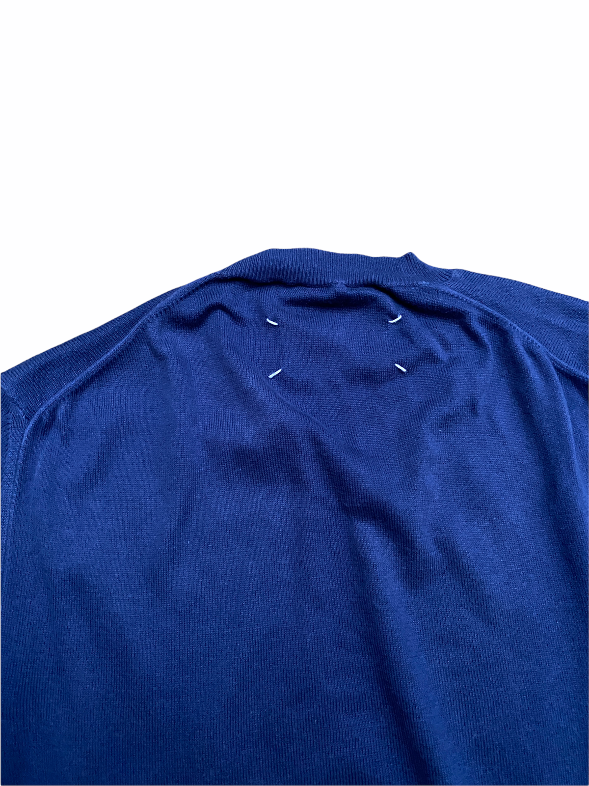 FW 2010 Navy Twisted Collar Sweater Size S