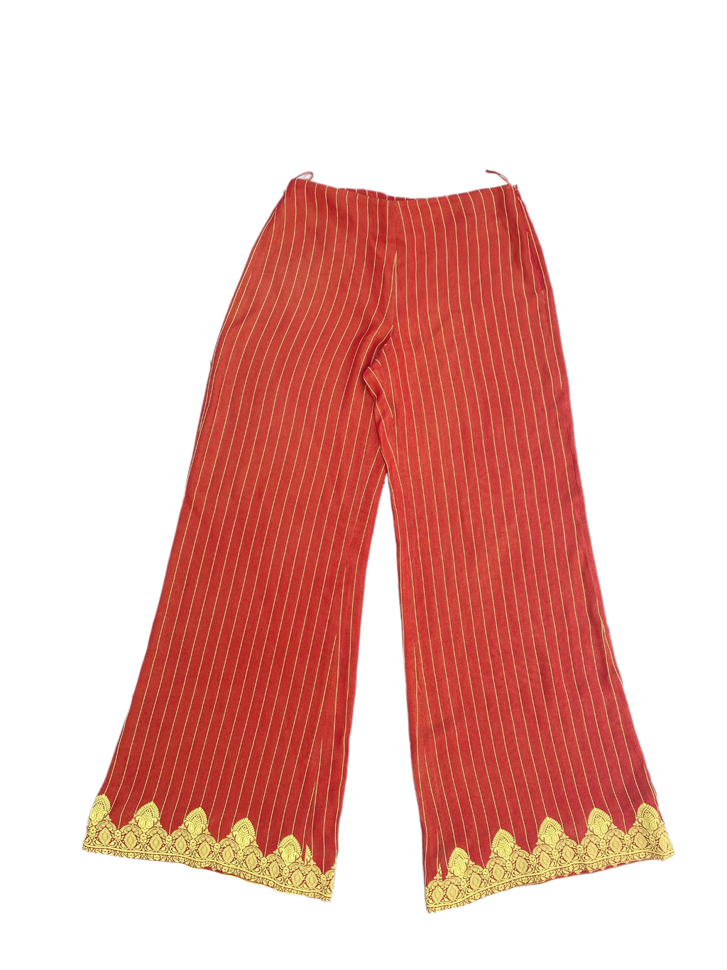 Vintage Striped Flare Red Pants