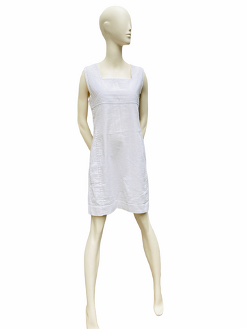 Vintage White Ribbed Dress
