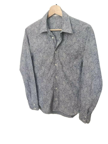 Sandro BLUE PAISLEY SHIRT - CASHMERE PATTERNS Size XS