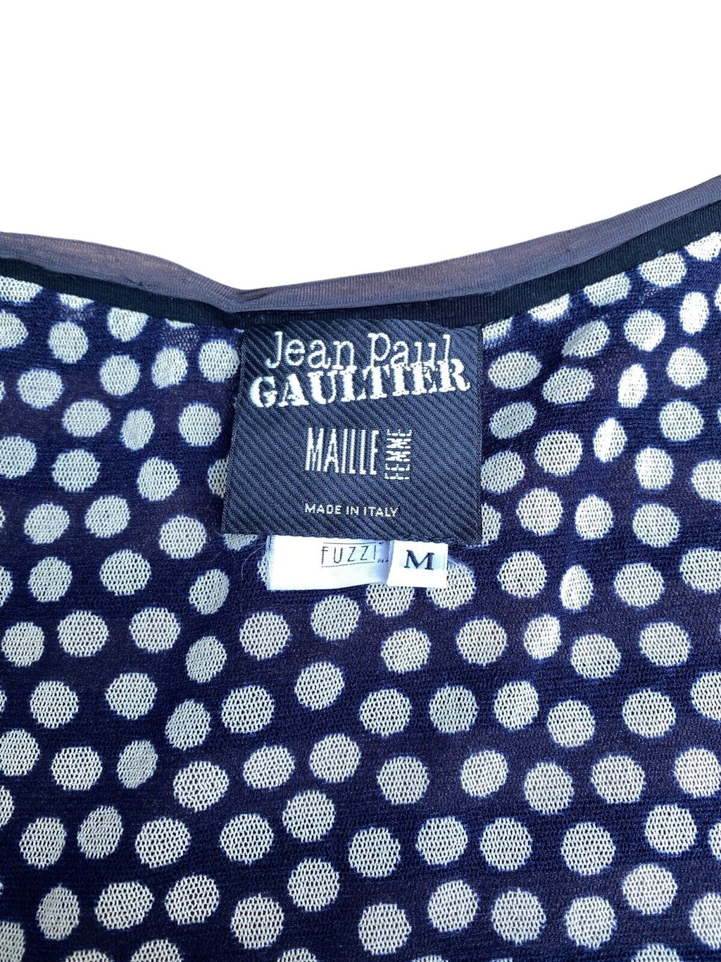 Jean Paul Gaultier  Vintage dot nylon Tank top Double layer Size M Medium