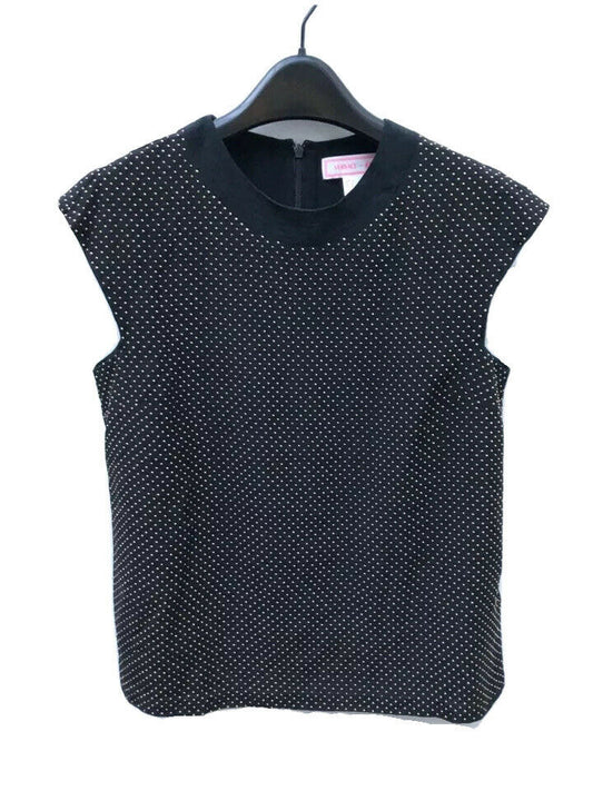 Versace X H&M Womens Spikes Black Top Size M