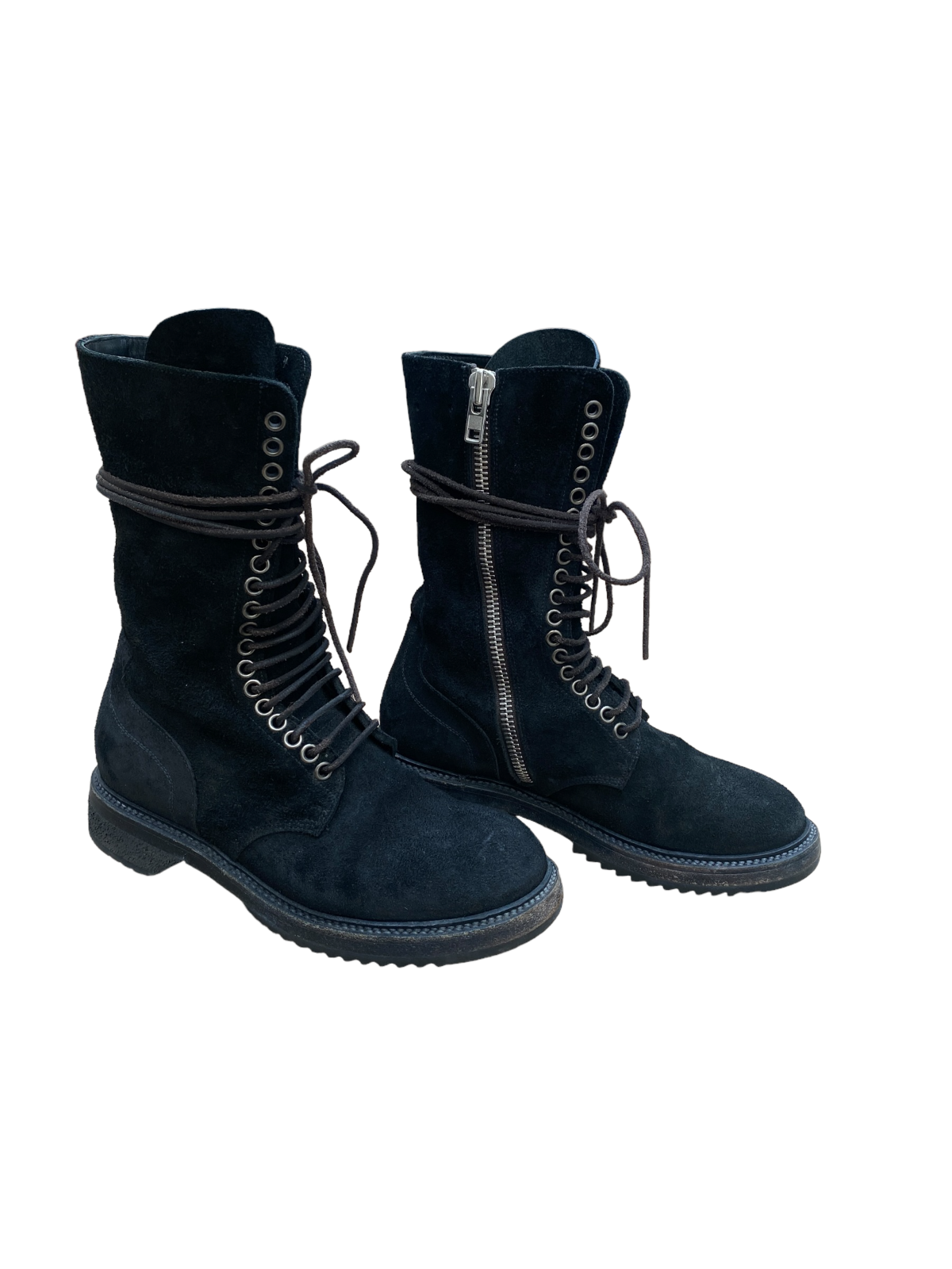 Black Suede Leather Boots