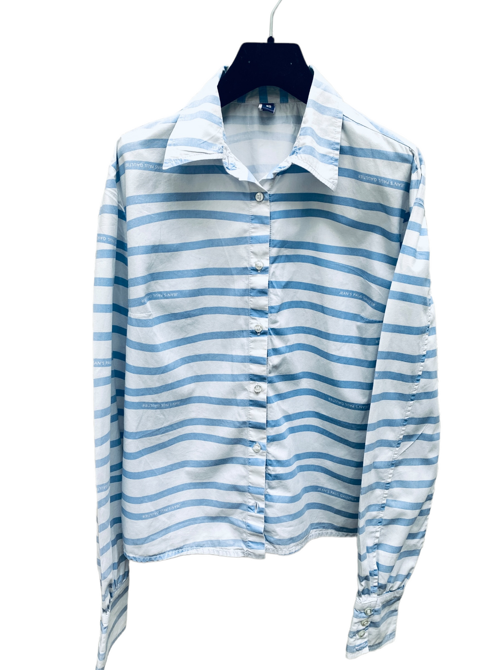 White Blue Striped Shirt  Women