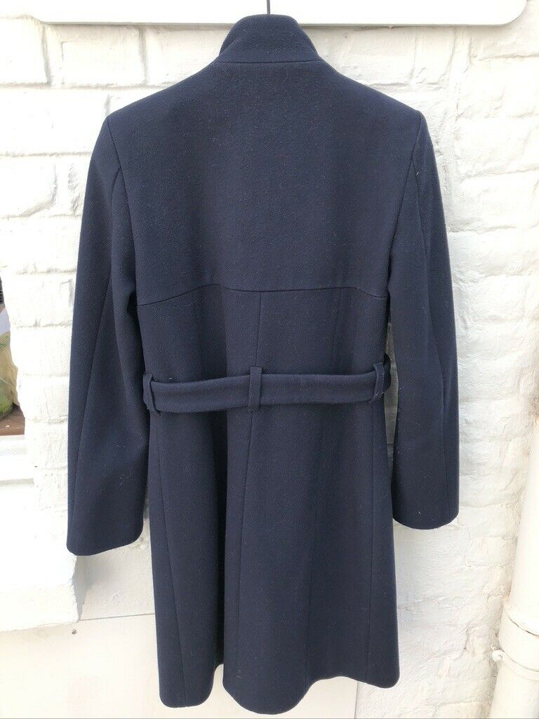 Sandro Navy Wool Coat - Jacket Size S