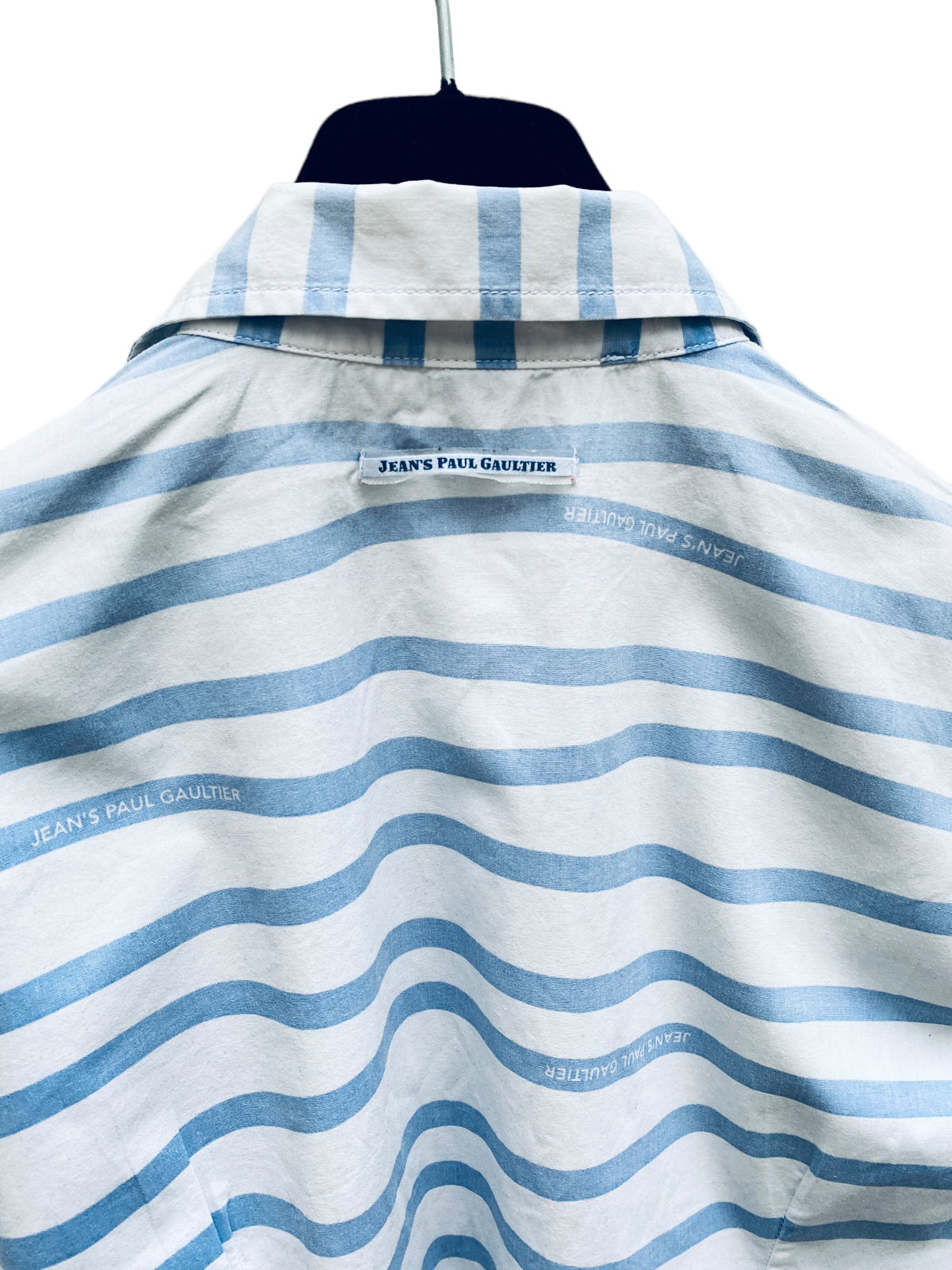 White Blue Striped Shirt  Women