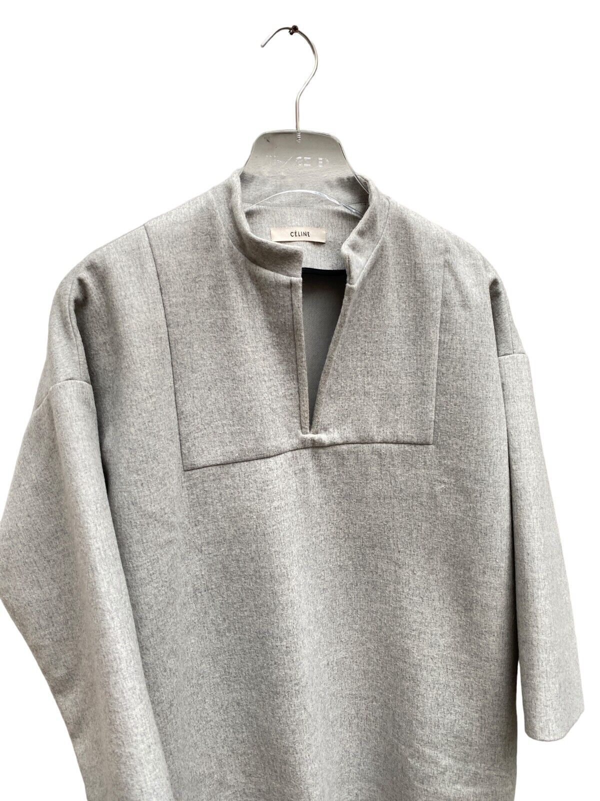 Grey Wool Dress Loose Fit  Size 38 / M