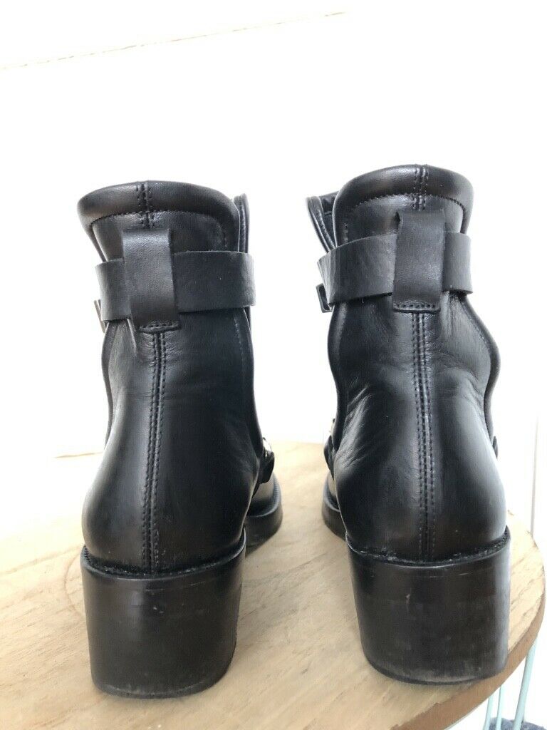 Sandro Iconic Atlanta Leather Boots Size US 8.5