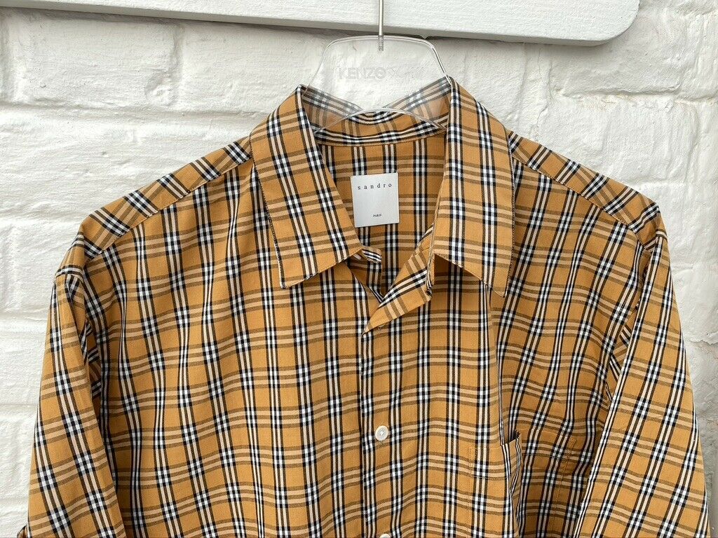 Sandro Checkered Tartan Shirt Size XL