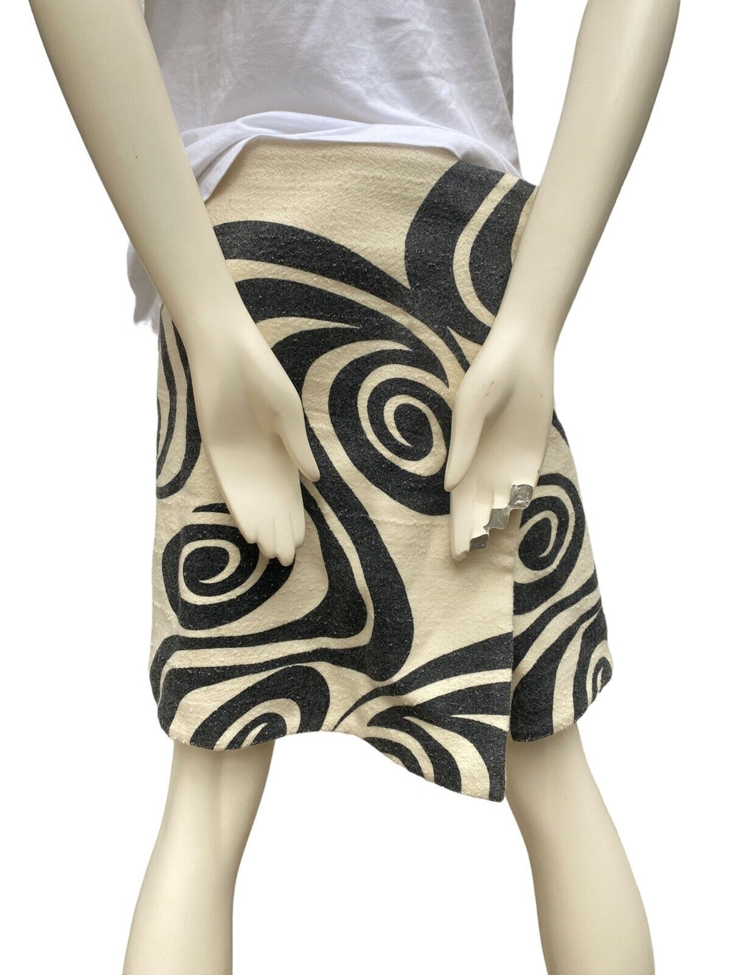 Ecru Textured Skirt