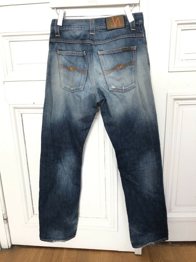 Nudie Faded Blue Denim Jeans Size W31