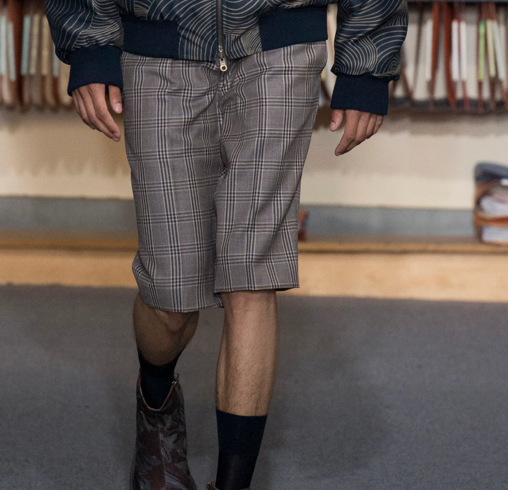 SS 2018 Checkered Wool Shorts Size M  fits US 29 to 33