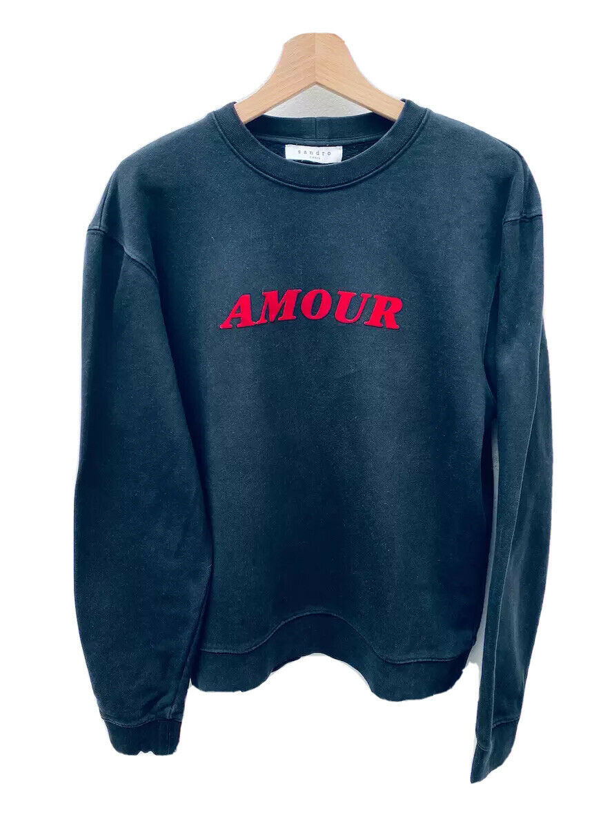 Sandro « Amour » Black Sweater Size M