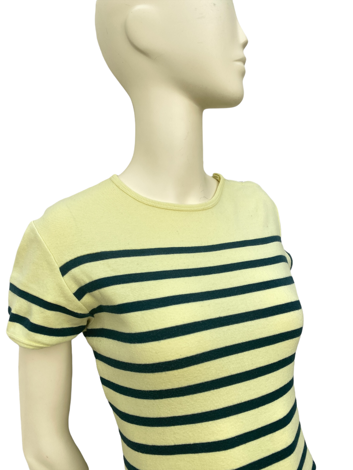 Vintage Long Yellow Striped Dress