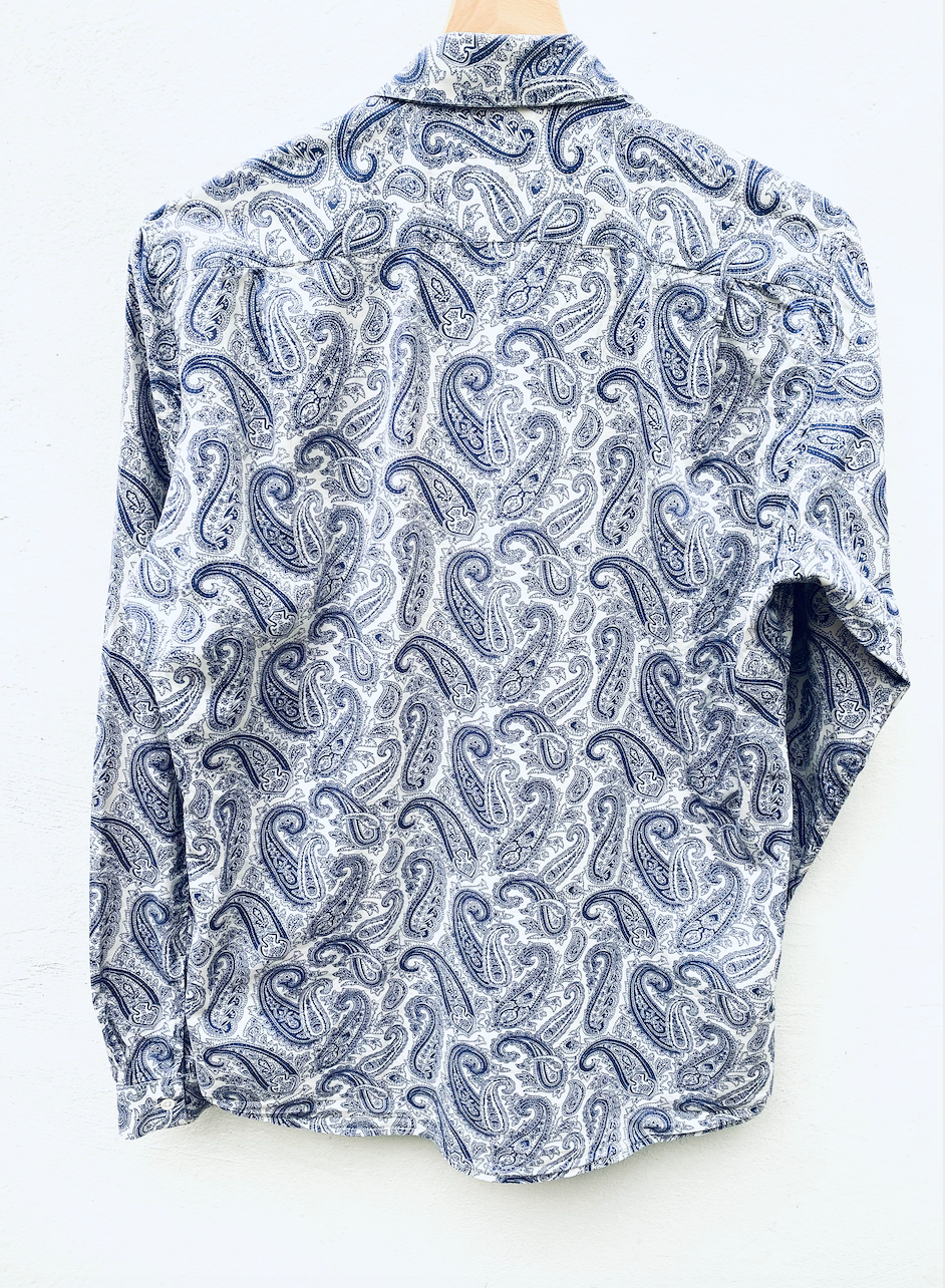 Sandro Paisley Blue shirt Size S