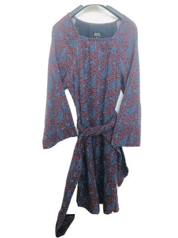 A.P.C. Paisley Belted Dress Size XS