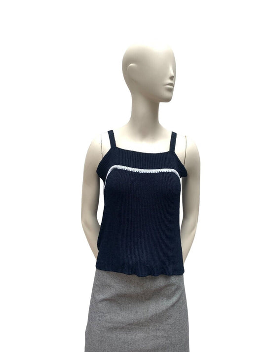 Vintage Black rayon Crop top