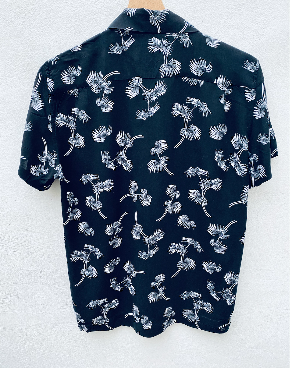 Sandro  Black Hawaiian Shirt  - Summer Top Size S