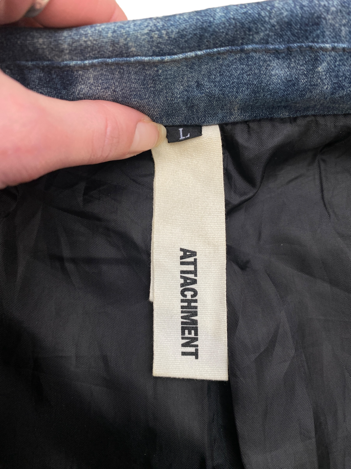 Blue Cotton Biker Jacket