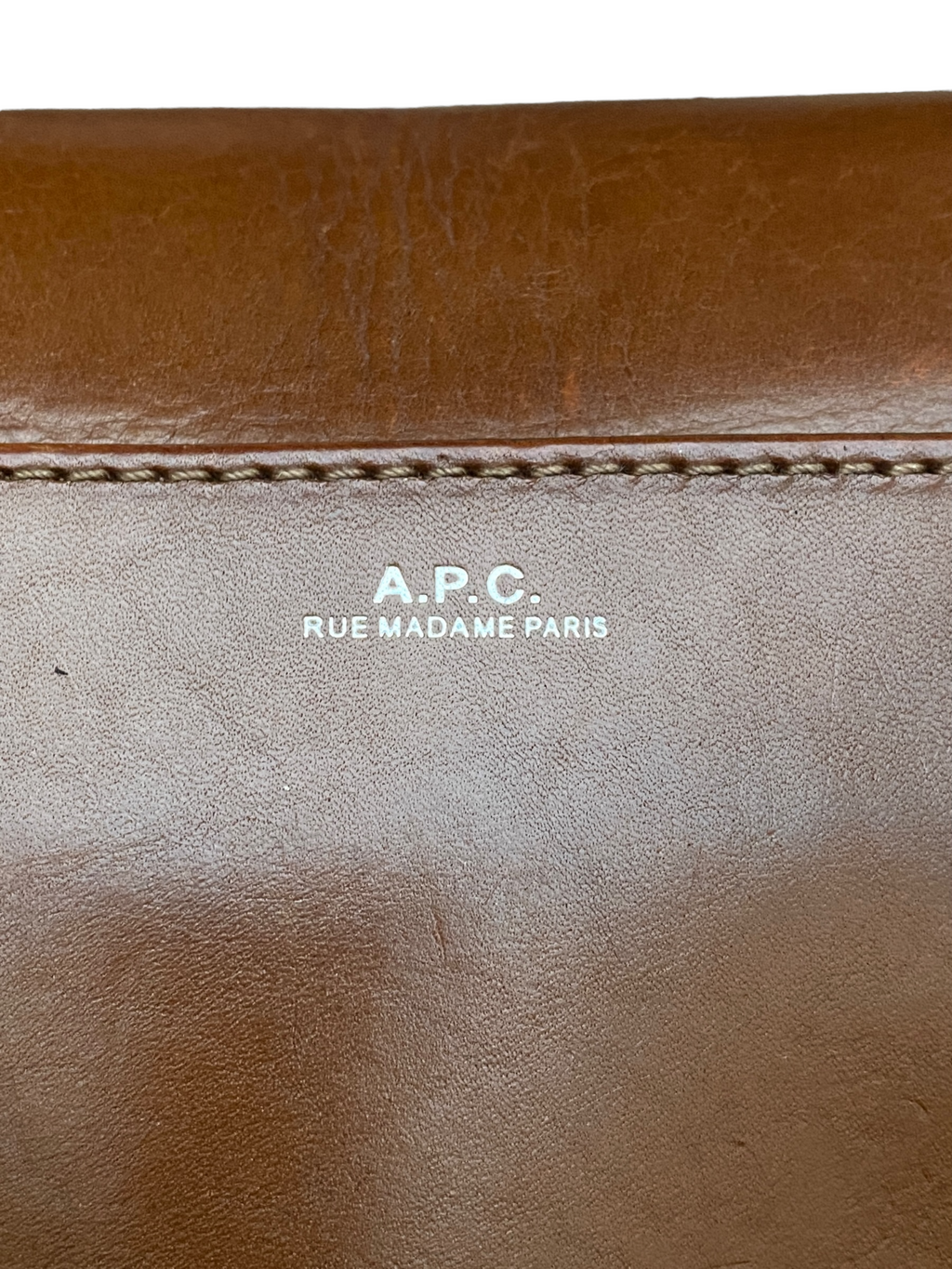 Superb Square Brown leather handbag bag