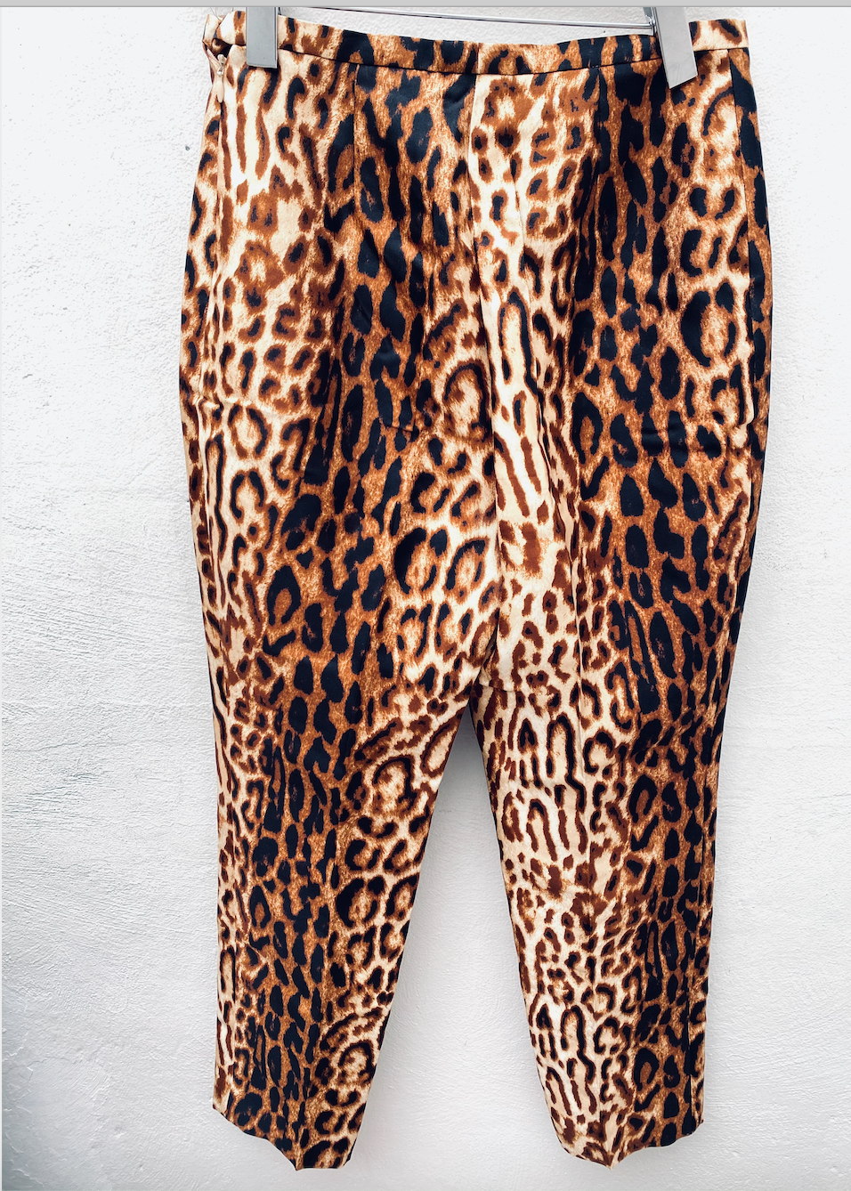 Leopard Silk Wool Pants Size 40