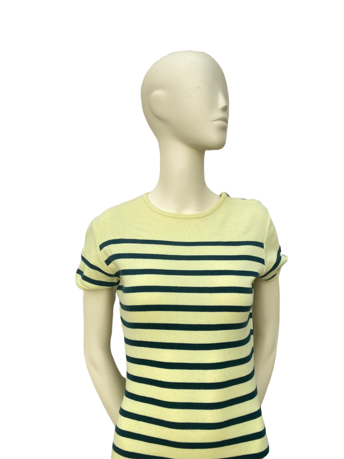 Vintage Long Yellow Striped Dress