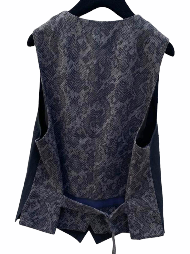 Grey Snakeskin Print Vest