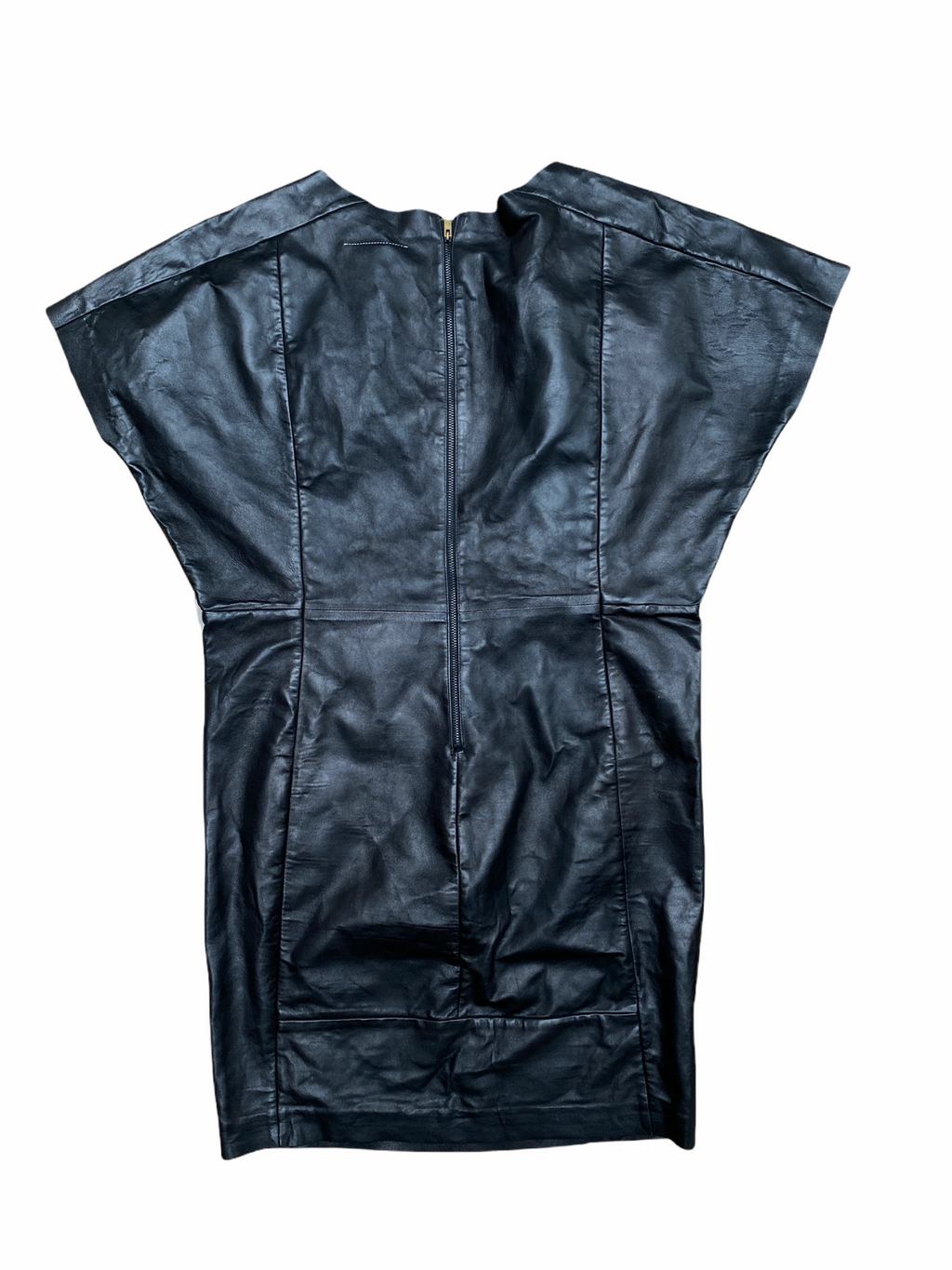 Leather Dress Oversized Shoulder Size 42