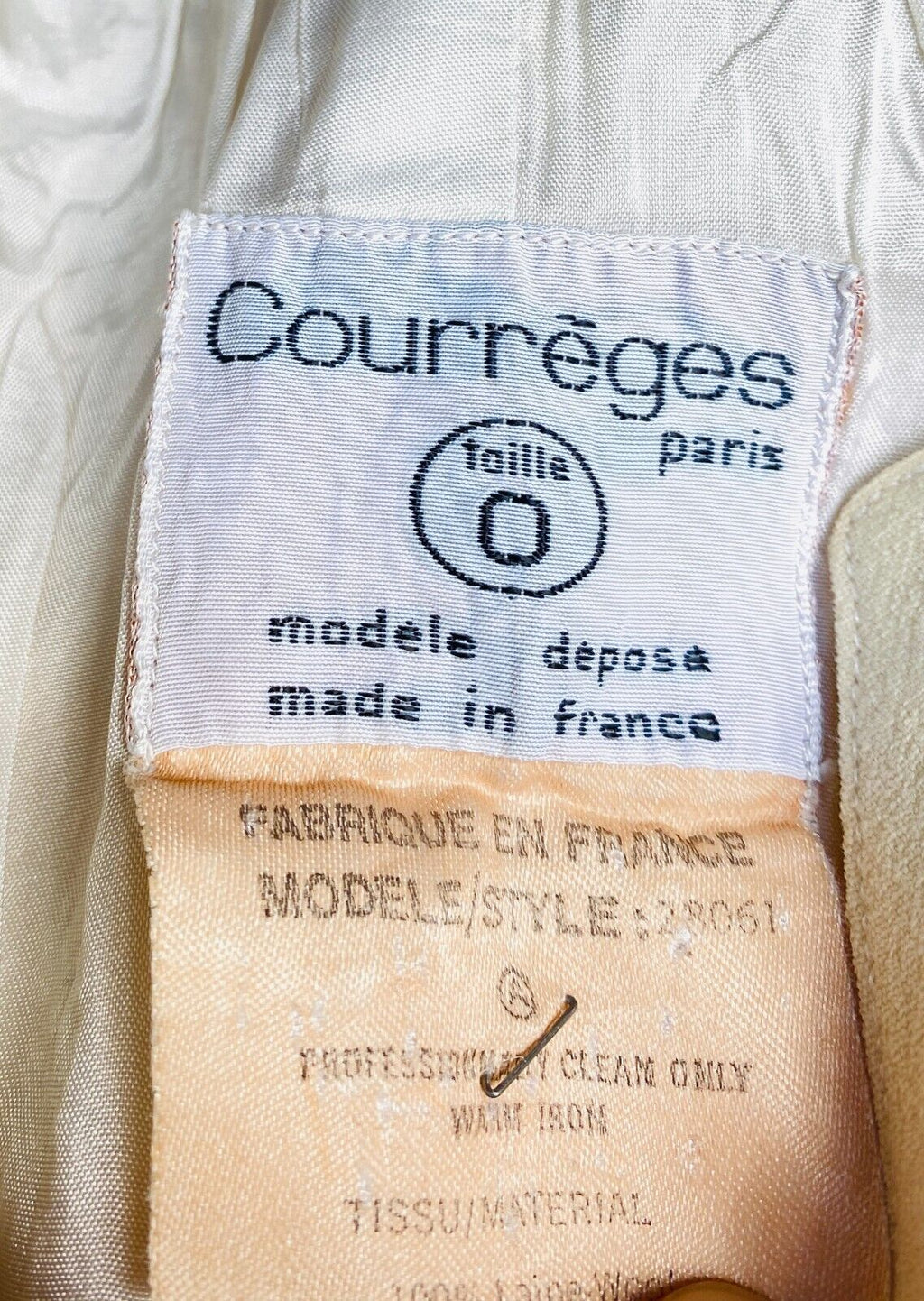 70s vintage beige wool dress Size 0 / Small
