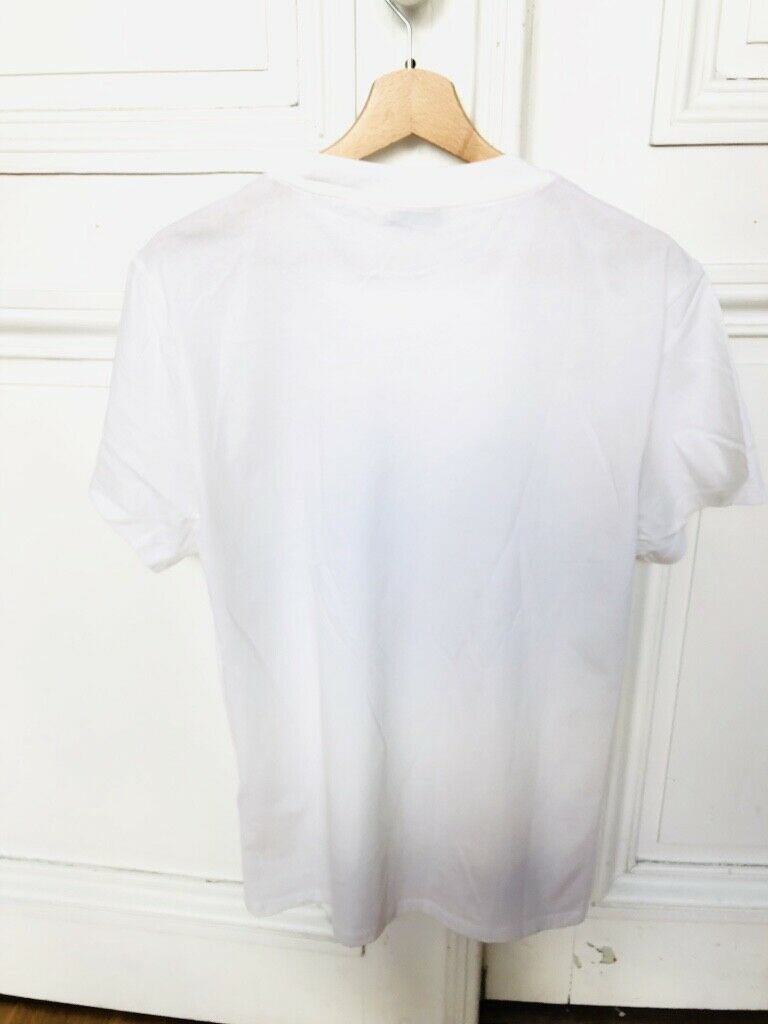 Sandro White Patches T-shirt Size L