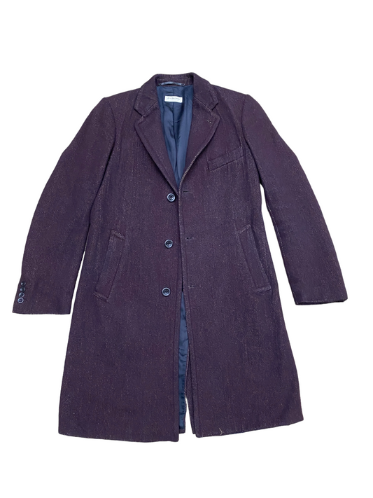 Burgundy Wool / Cotton Coat