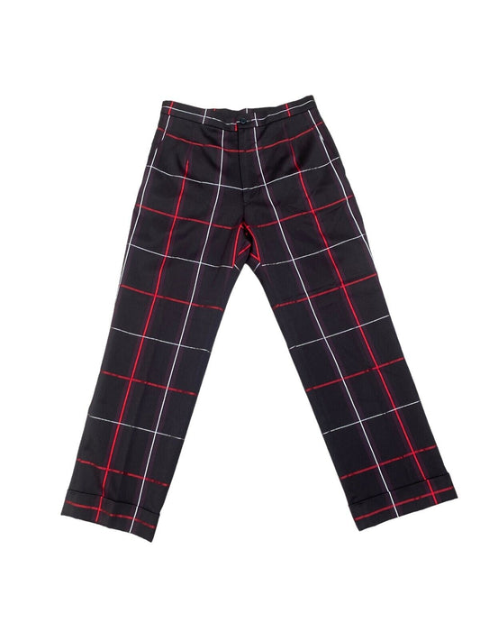 Brown Checkered Pants