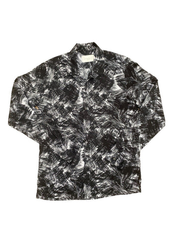 Black Hawaiian Shirt  Longsleeves