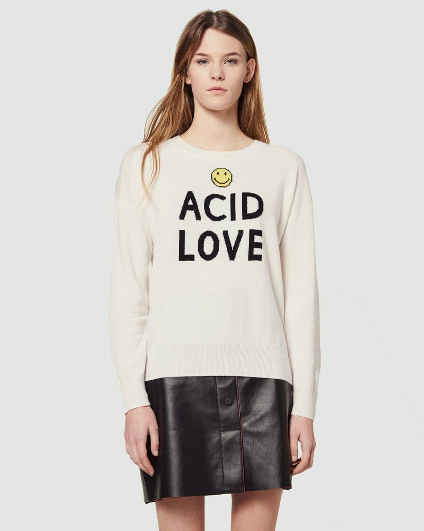 Sandro « Acid » Cream Sweater Size L