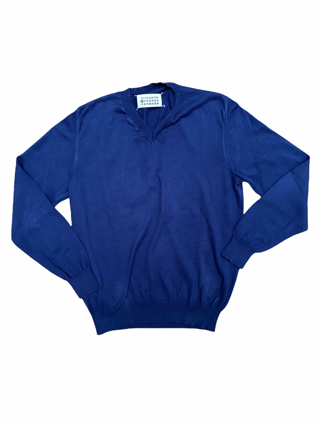 FW 2010 Navy Twisted Collar Sweater Size S